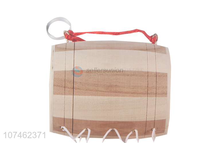 Wholesale home decoration wooden drum wind chimes door hanging ornaments