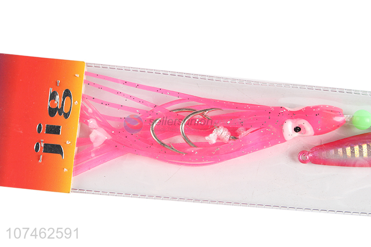 New Design 80G Lead Fish Sea Fishing Metal Jig Lures With Artificial Octopus