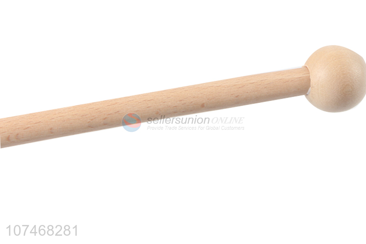Latest design custom wooden massage stick plush animal toy