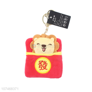 Factory price stuffed red packet key chain handbag pendant toy
