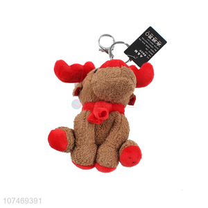 Wholesale Cute Elk Keychain Cheap Plush Animal Pendant Keychain