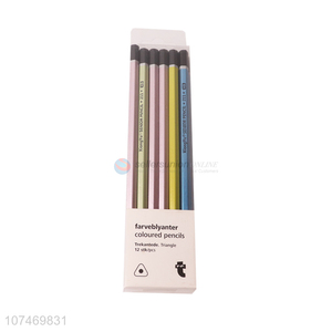 Hot sale 12 pieces hb wooden standard pencils student stationery