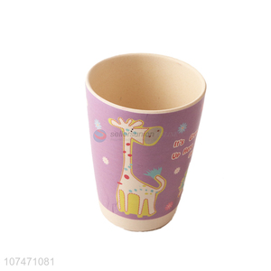 China factory cartoon bamboo fiber water cup for children