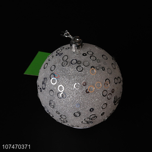 Factory supply led flashing circle sequin Christmas ball for Christmas decoration