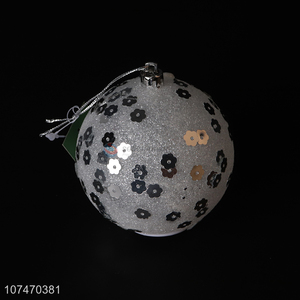 China factory led flashing flower sequin Christmas ball for Christmas decoration
