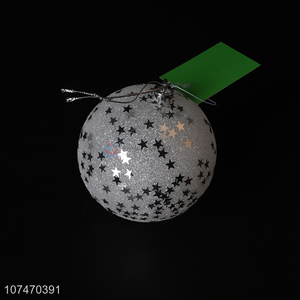 High quality led flashing star sequin Christmas ball for Christmas decoration