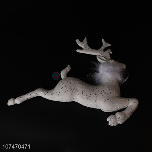 New product Christmas decoration hanging glitter reindeer pendant