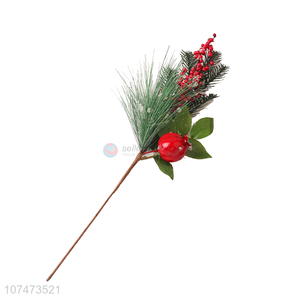 Artificial christmas red berry branches for winter holiday decor