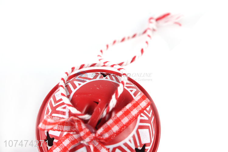 Wholesale Christmas tree hanging decoration painted iron jingle bells