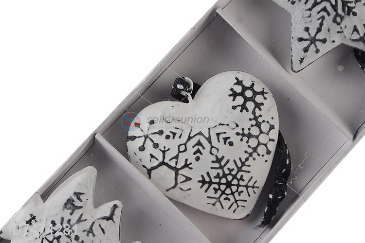 Hot sale hanging painted iron pendants for Christmas tree decoration