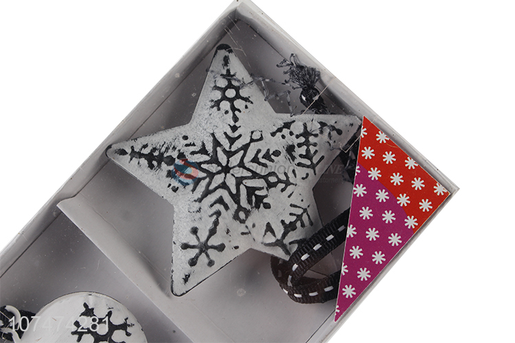 Hot sale hanging painted iron pendants for Christmas tree decoration