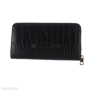 Good quality fashionable alligator grain <em>ladies</em> pu leather <em>purse</em>