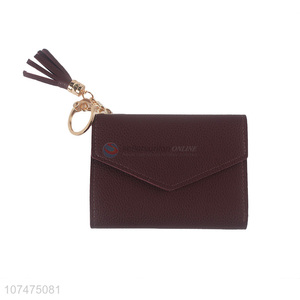 Premium quality women purse cluth bag card holder with tassels
