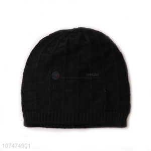 China wholesale black hat winter cold knitted hat