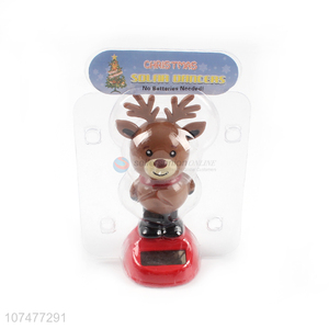 New arrival Christmas gift solar shake head toy reindeer shaking doll