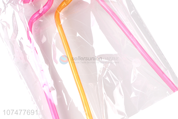 New design novelty disposable pvc spiral straws bar accessories