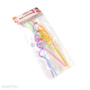Most popular disposable pvc spiral straws bar accessories