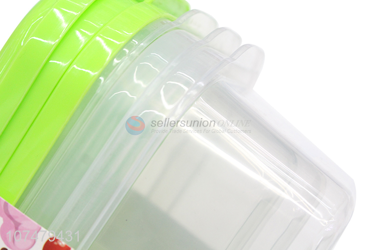 Good Quality 3 Pieces Plastic Preservation Box With Lid Set