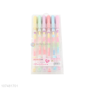 Wholesale 6 Pieces Highlighter Fluorescent Marker Pen Set