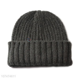 New grey windproof hat outdoor sports knitted hat