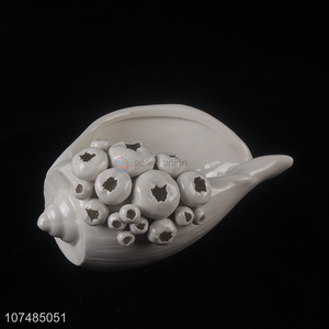 Wholesale Creative Ceramic Conch Design Flower Pot Planter Home Decor