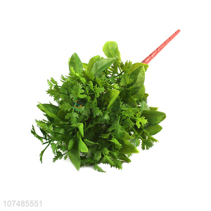 Low price wedding decoration artificial green leaves plastic leaves