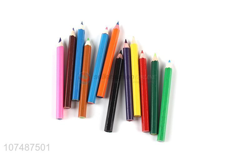 New Selling Promotion 12 Colors Non-Toxic Wooden Color Pencil Set