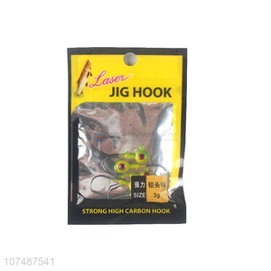 New product fishing lead jig head barbed hook for soft lure jigging tackle