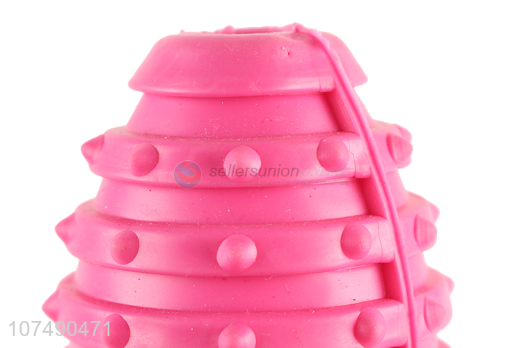 Low price pet supplies spiky ball dog chew toy