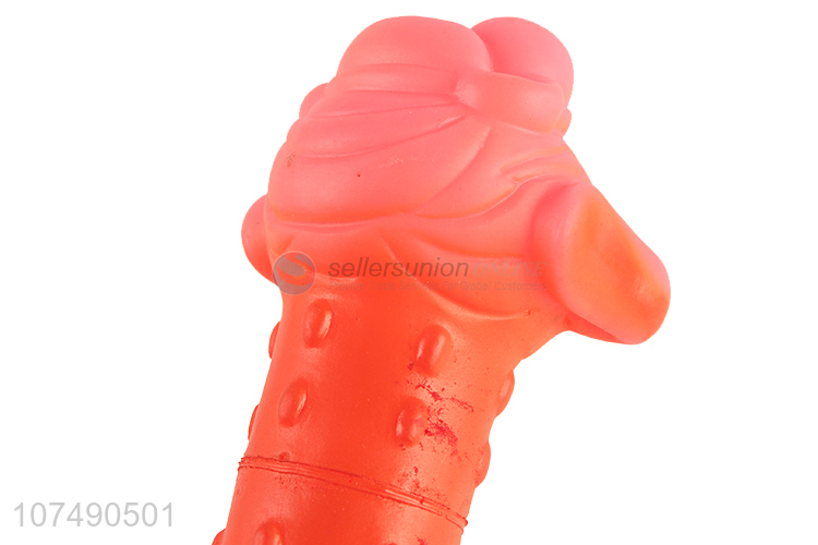 Hot selling eco-friendy cartoon dumbbell shape dog chew toy for pet
