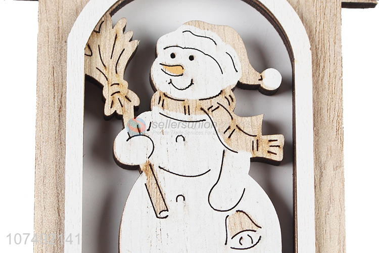 New Product House Shape Wooden Pendant Christmas Wooden Craft Decoration