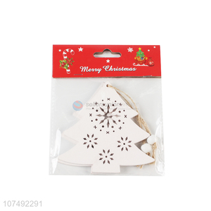 Wholesale Christmas Tree Pendant Wooden Xmas Tree Shape Decoration Hanging Ornament