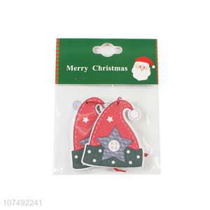 Factory Sell Christmas Decorations Pendant Christmas Hat Shape Hanging Ornament