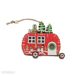 Factory Sell Christmas Tree Hanging Decorations Christmas Wooden Pendant With Light