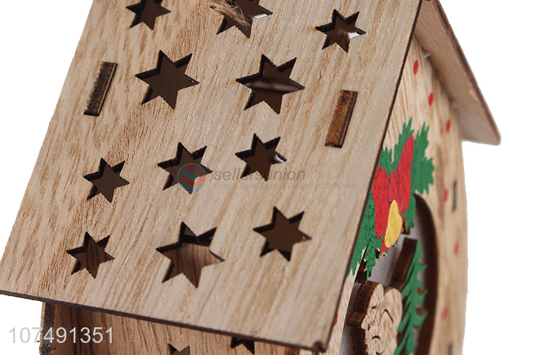 Competitive Price Creative Wooden House Led Light Christmas Decoration