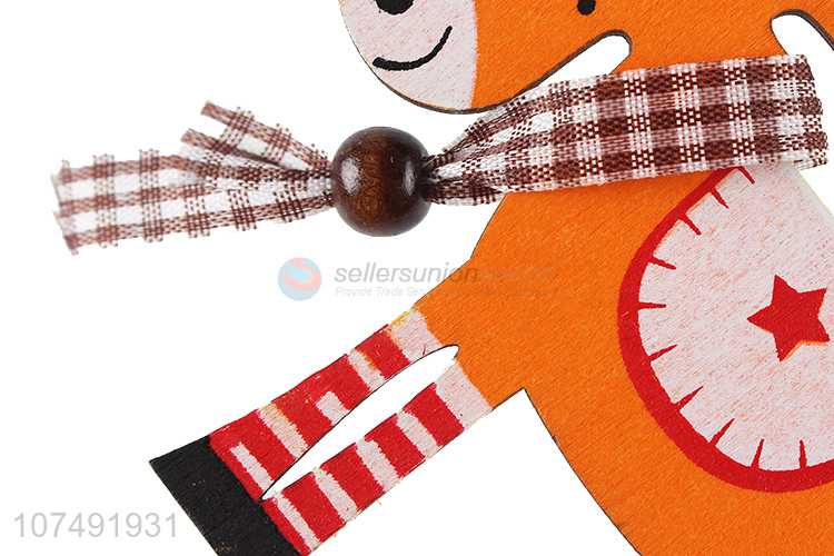 New Product Wooden Elk Pendant Christmas Wooden Craft Decoration