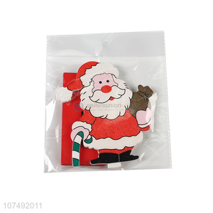 New Style Wooden Christmas Ornament Santa Clause Wooden Craft For Xmas Decoration
