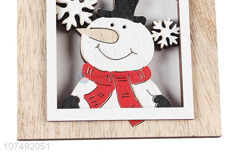 Contracted Design Wooden Christmas Hanging Ornament Xmas Decoration