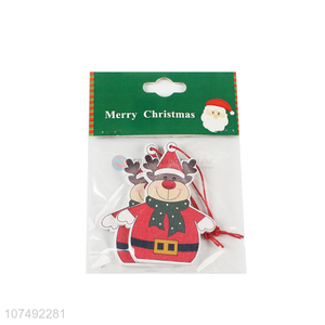 Factory Wholesale Wooden Pendant Christmas Wooden Craft Christmas Decoration