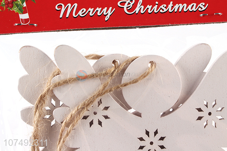 Good Quality Personalized Angel Shape Christmas Ornaments Christmas Wooden Pendant