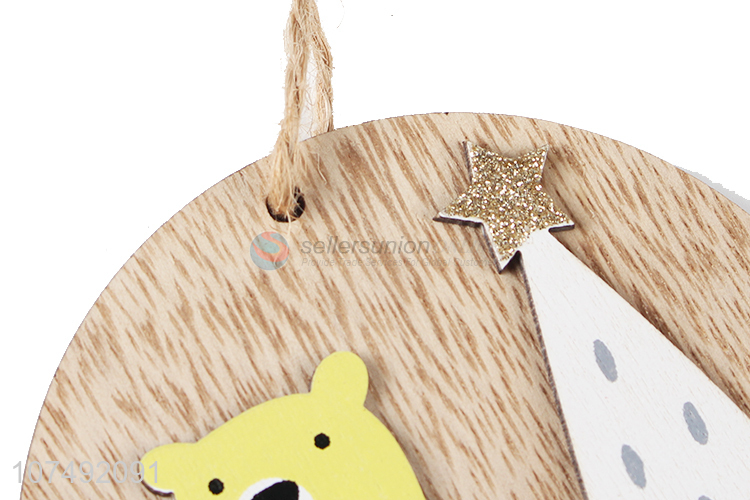 Wholesale Christmas Wooden Decoration Hanging Ornaments Xmas Tree Decoration