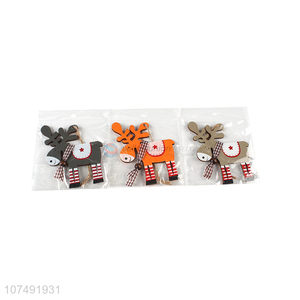 New Product Wooden Elk Pendant Christmas Wooden Craft Decoration