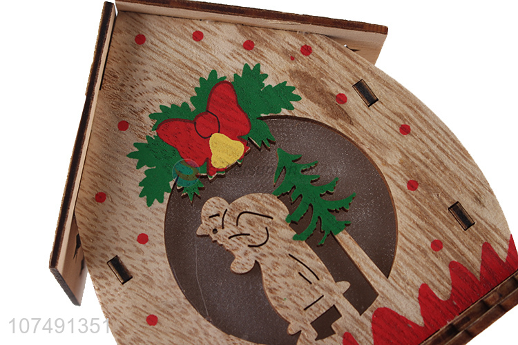 Competitive Price Creative Wooden House Led Light Christmas Decoration
