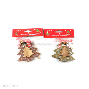 Factory Price Wooden Christmas Hanging Ornament Xmas Tree Decoration