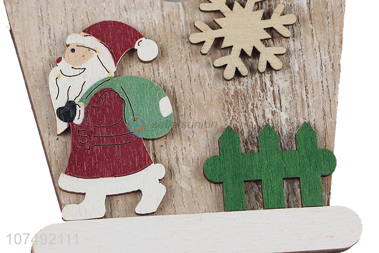 Suitable Price Christmas Wooden House-Shaped Pendant Christmas Decoration