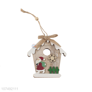 Suitable Price Christmas Wooden House-Shaped Pendant Christmas Decoration