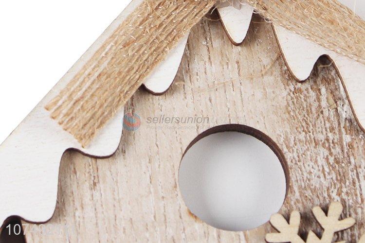 Suitable Price Christmas Wooden House-Shaped Pendant Christmas Decoration