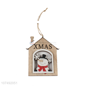 Contracted Design Wooden Christmas Hanging Ornament Xmas Decoration