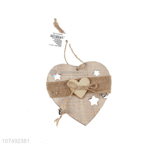 High Sales Heart Shape Christmas Wooden Decoration Hanging Ornaments Xmas Tree Decoration