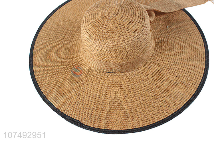Factory Sell Fashion Summer Sun Hat Wide Brim Paper Straw Hat